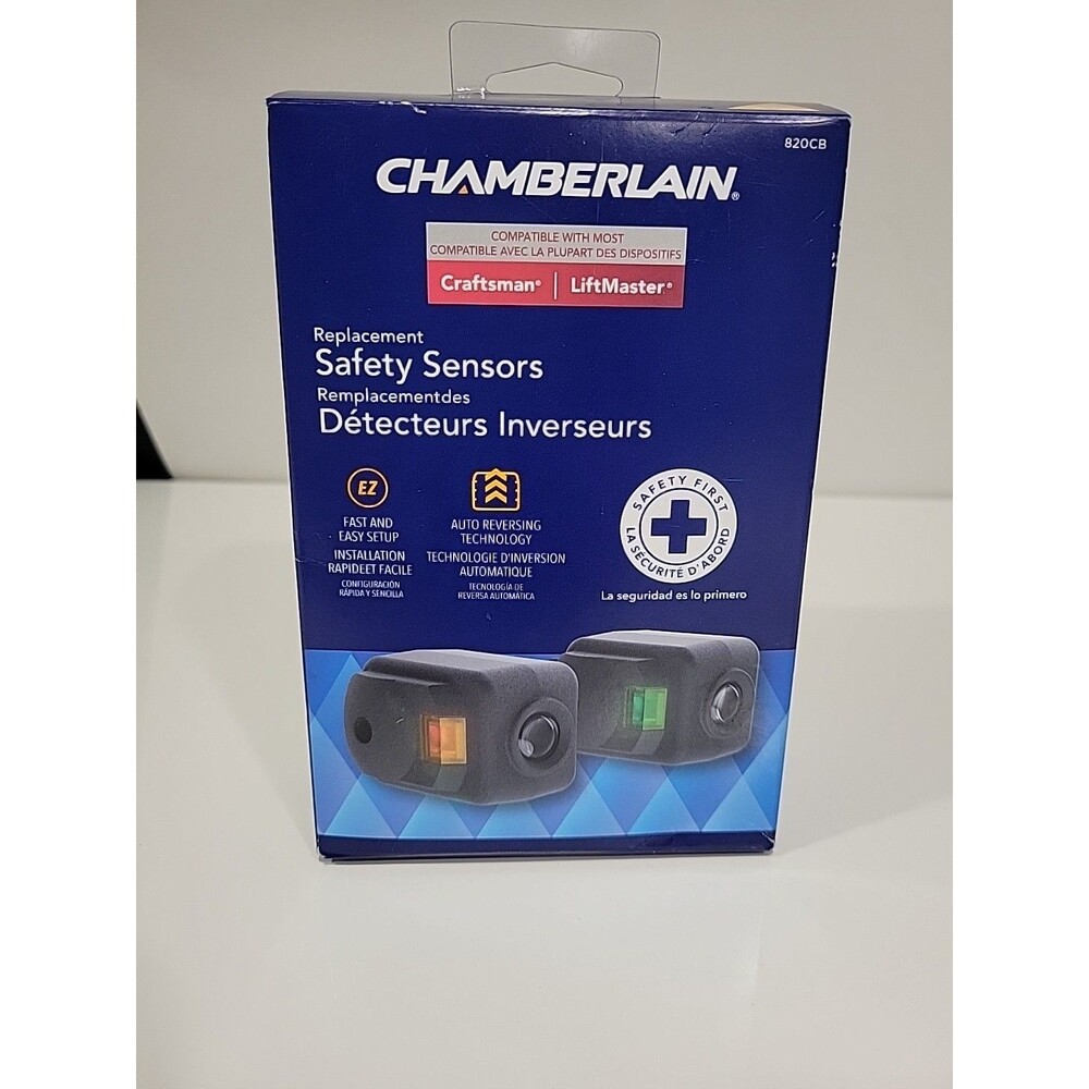 OEM ChamberlaIn 820CB Garage Safety Sensors - Factory Sealed - Black B12